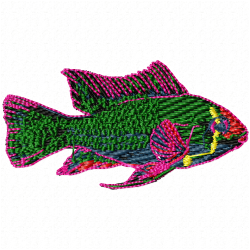 Fishes Embroidery Design 8 Fishes Embroidery Design 8